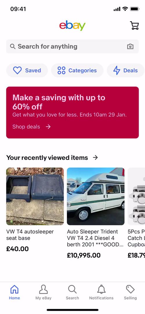 eBay home screenshot