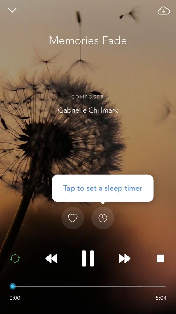 Calm audio player screenshot