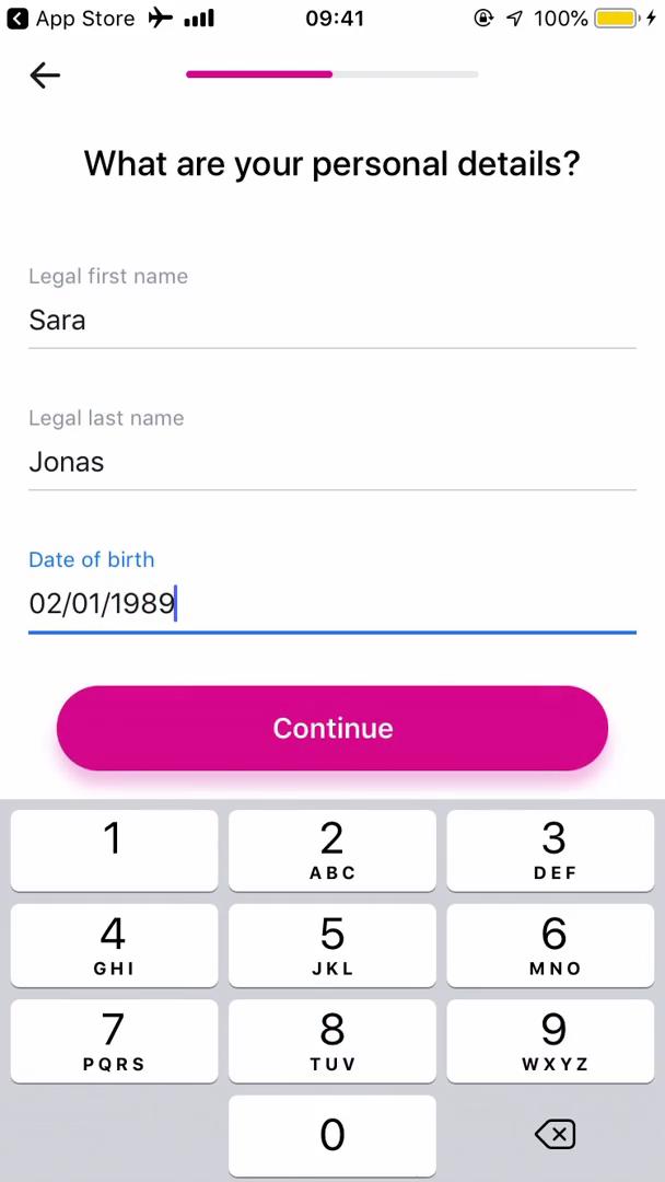 Revolut add account details screenshot