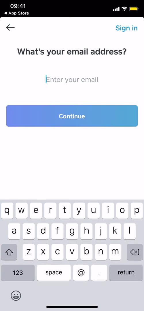 Square sign up screenshot