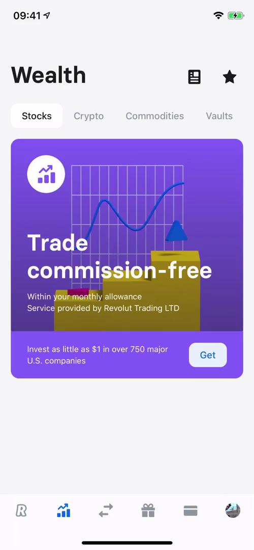 Revolut stocks screenshot