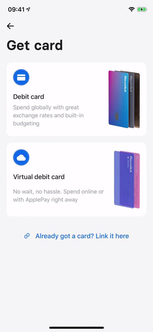 Revolut get card screenshot