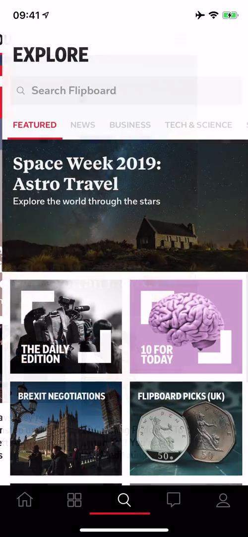 Flipboard explore screenshot