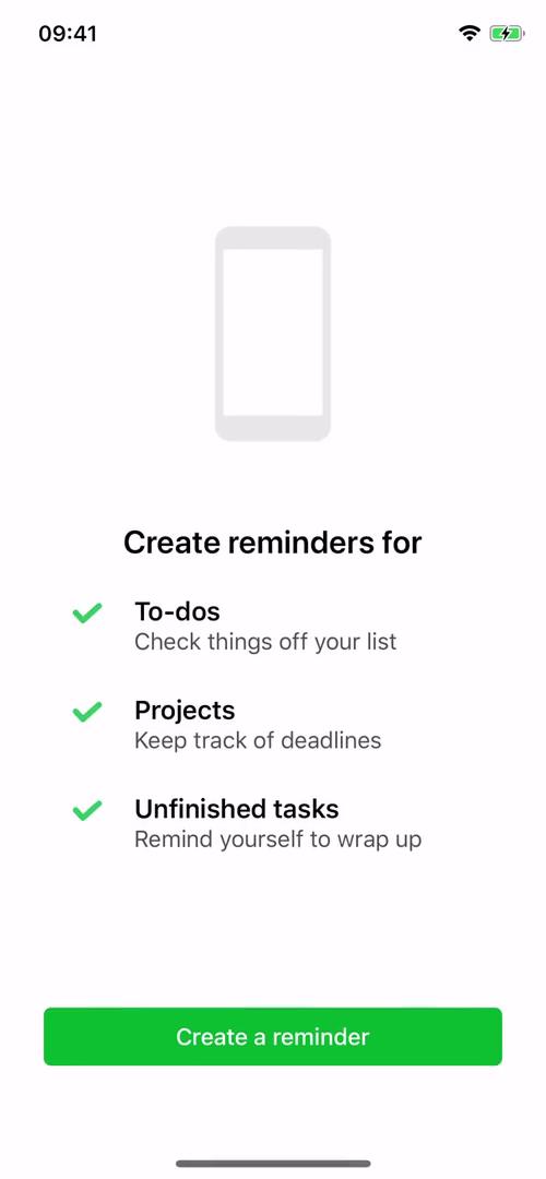 Evernote reminders introduction screenshot