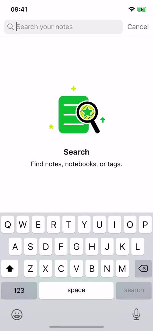 Evernote search screenshot