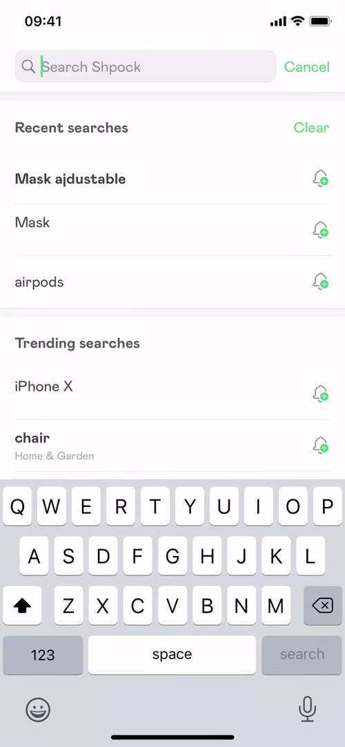 Shpock search screenshot