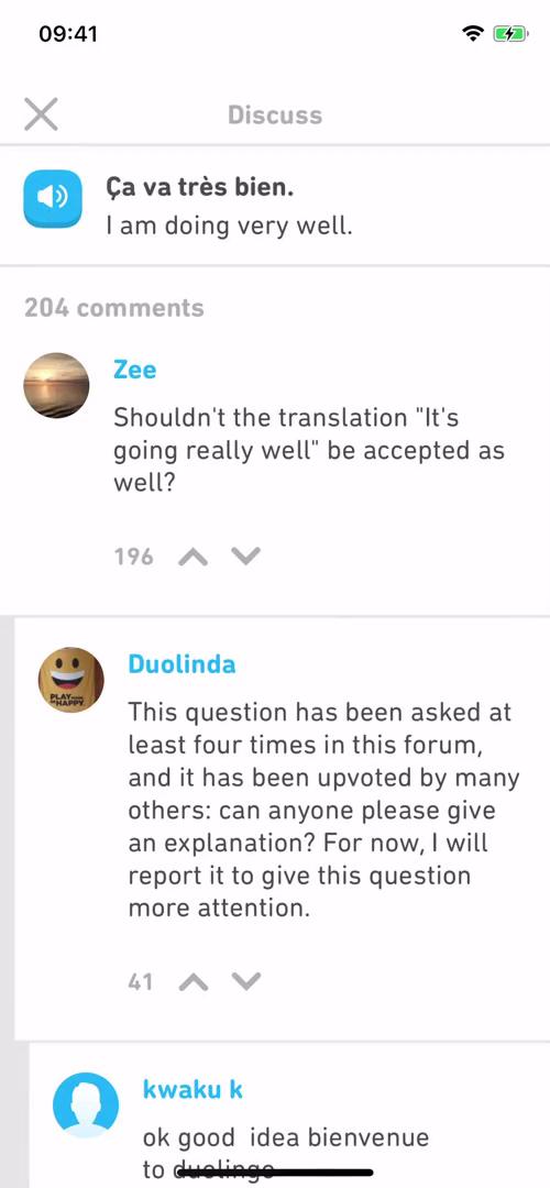 Duolingo question comments screenshot