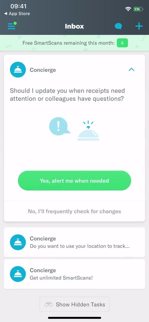 Expensify notification permissions screenshot