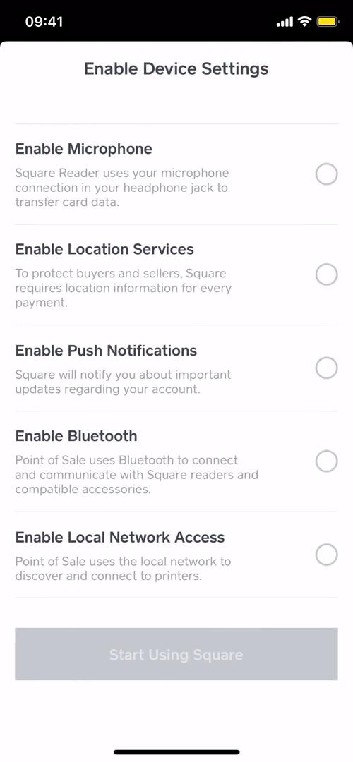 Square permissions screenshot