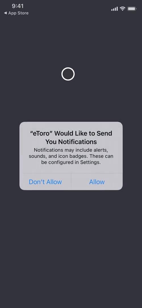 eToro enable notifications screenshot