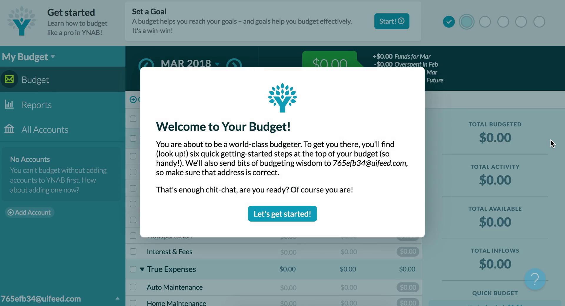 YNAB  screenshot