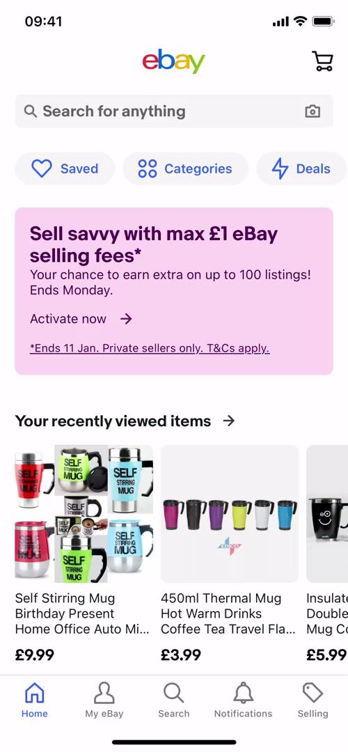 eBay home screenshot