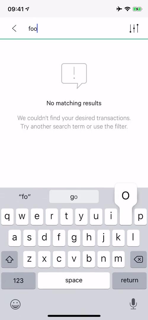 N26 search screenshot