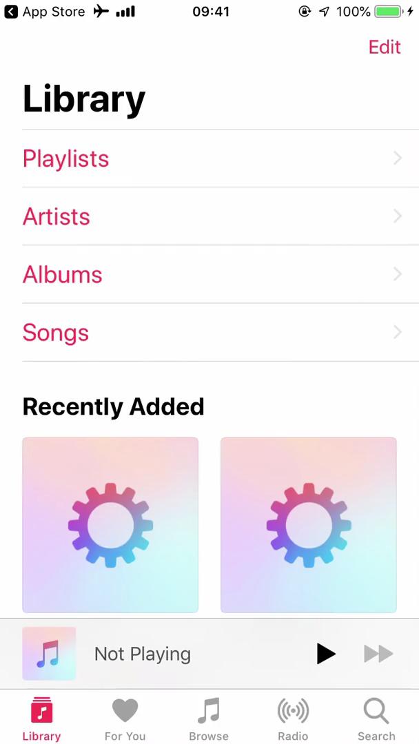 Apple Music library screenshot