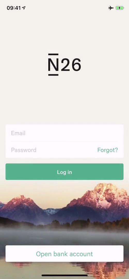 N26 sign up screenshot