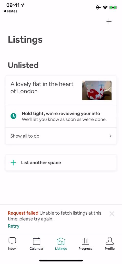 Airbnb listings screenshot