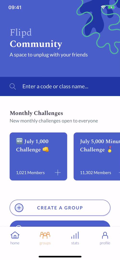 Flipd groups screenshot