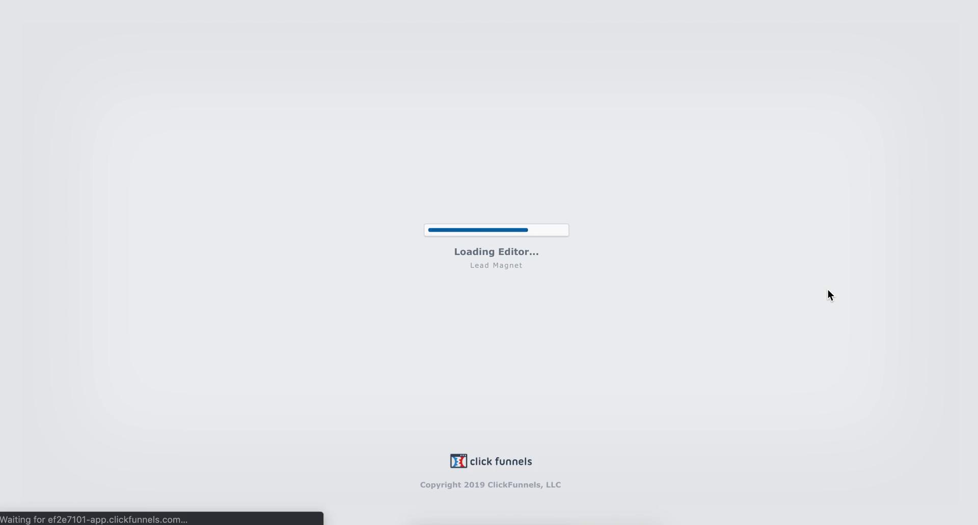ClickFunnels loading editor screenshot