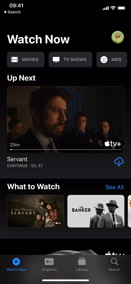 Apple TV home screenshot