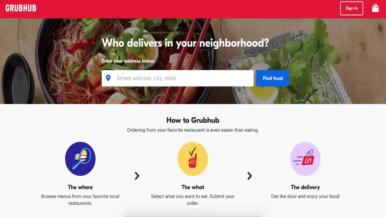 Grubhub  screenshot