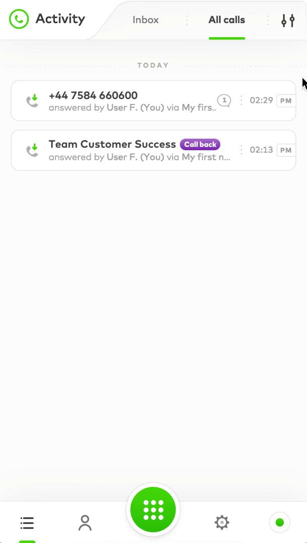 Aircall  screenshot