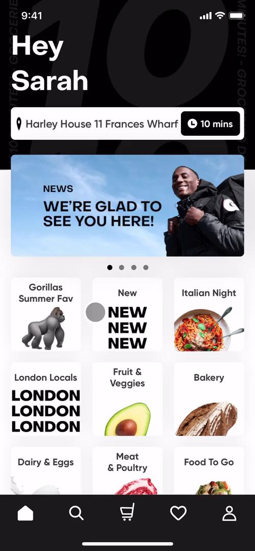 Gorillas home screenshot