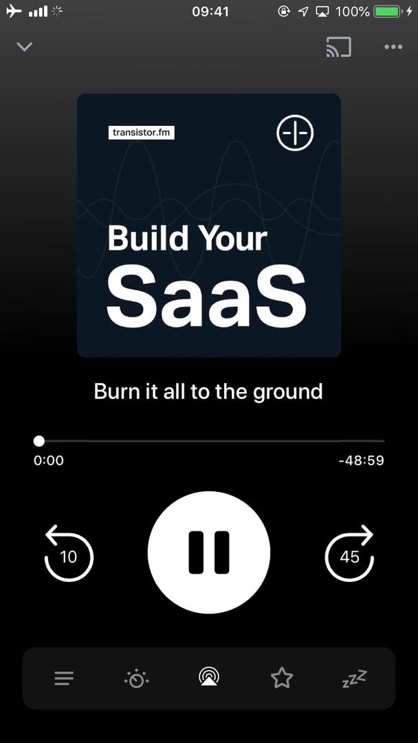 Pocket Casts audio player screenshot