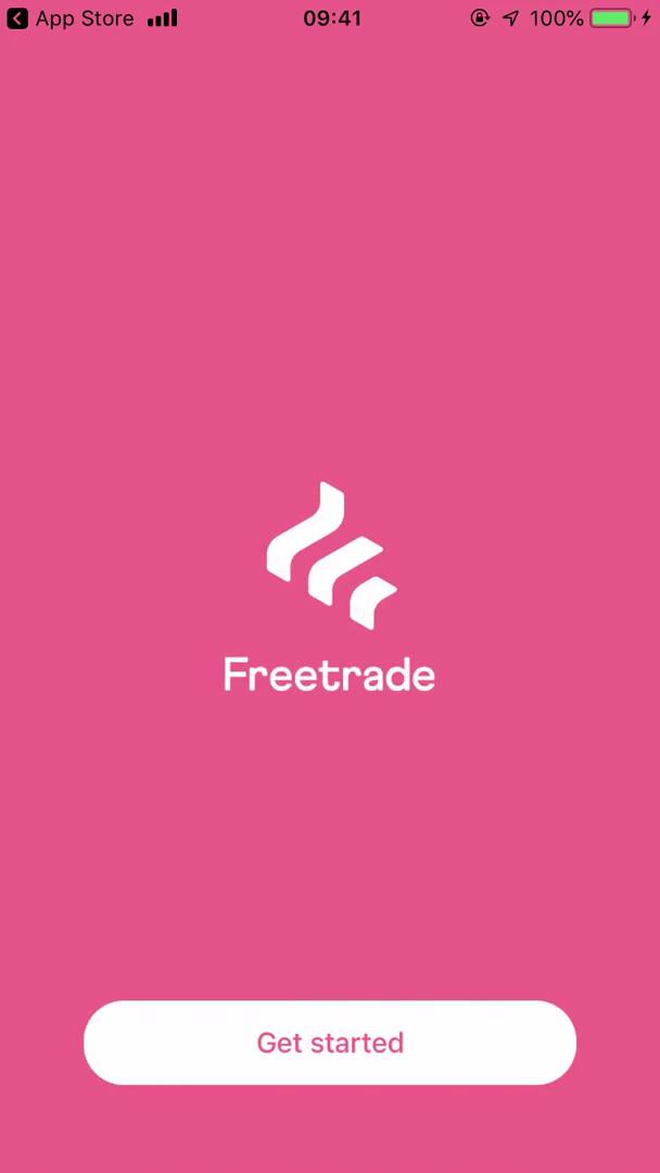 Freetrade splash screen screenshot