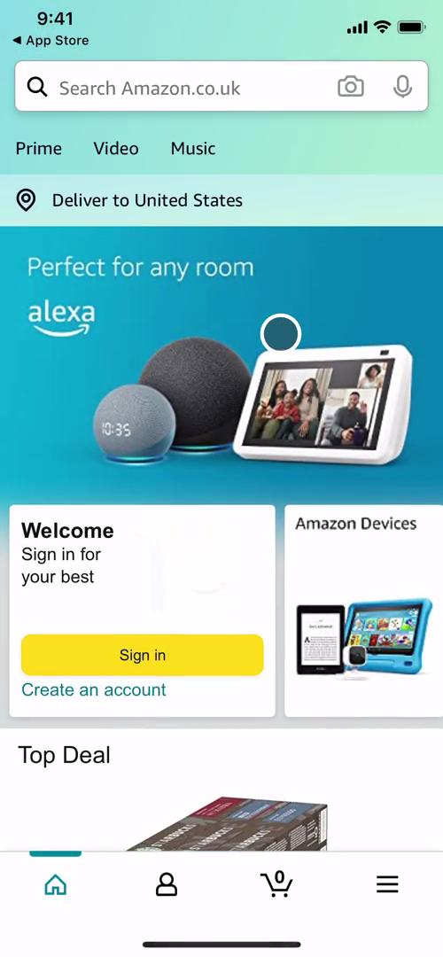 Amazon home screenshot