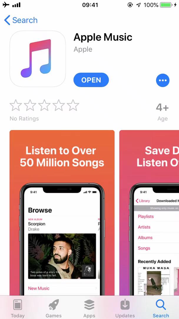 Apple Music app store listing screenshot