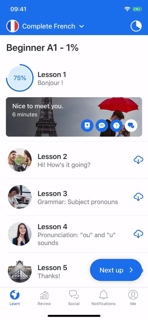 Busuu learn screenshot