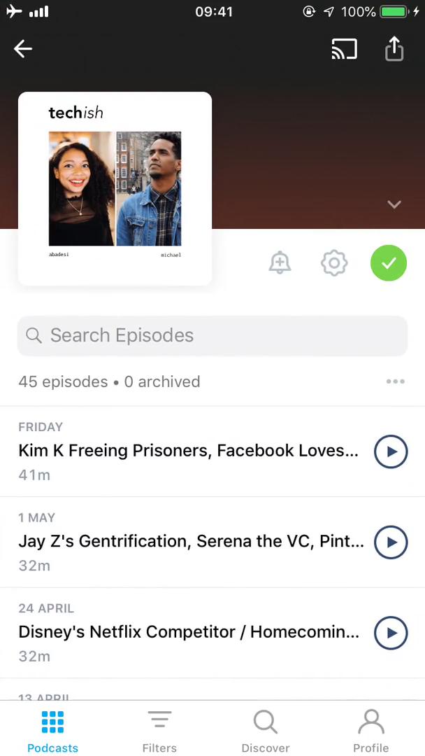 Pocket Casts podcast screenshot