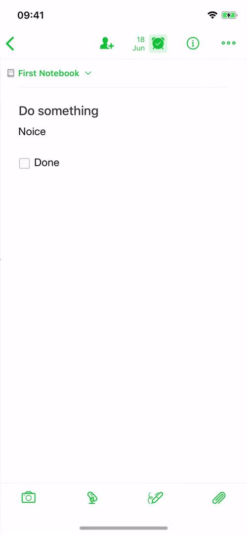 Evernote edit note screenshot