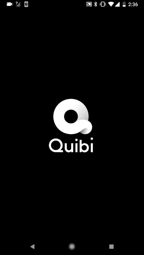 Quibi splash screen screenshot