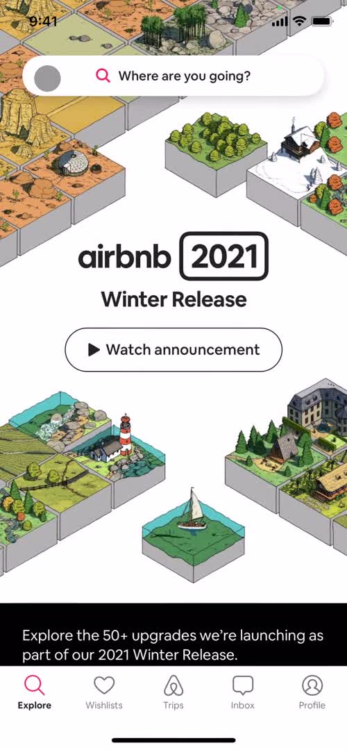 Airbnb explore screenshot