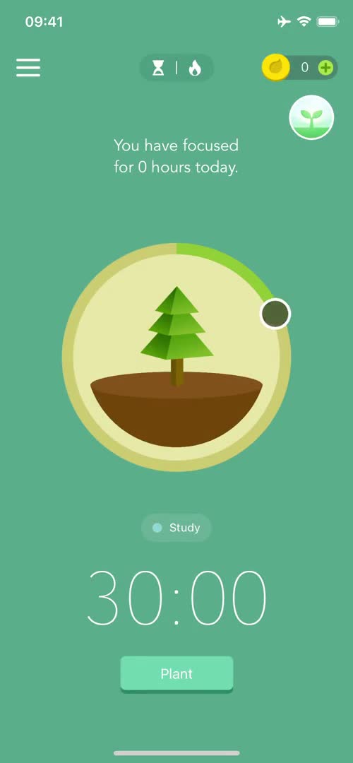 Forest timer screenshot