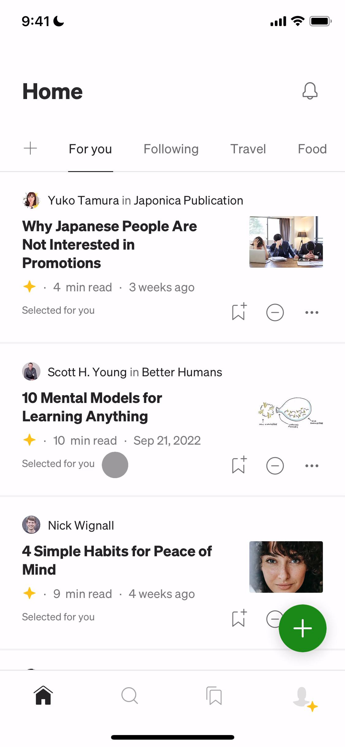 Notification settings on Medium video screenshot