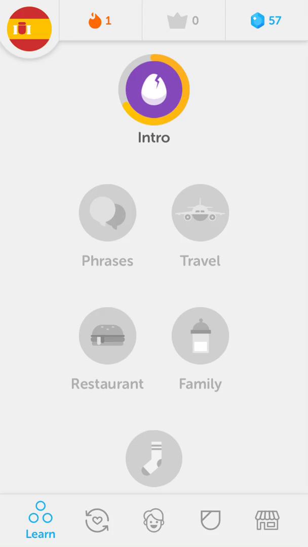 Upgrading your account on Duolingo video screenshot