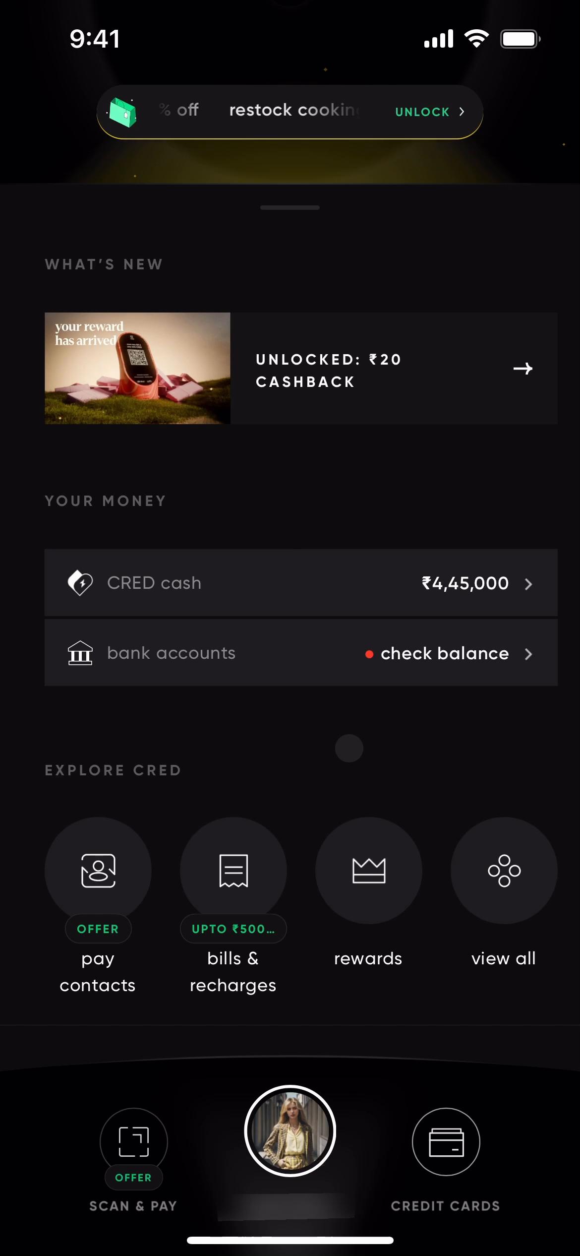 Sharing on CRED video screenshot