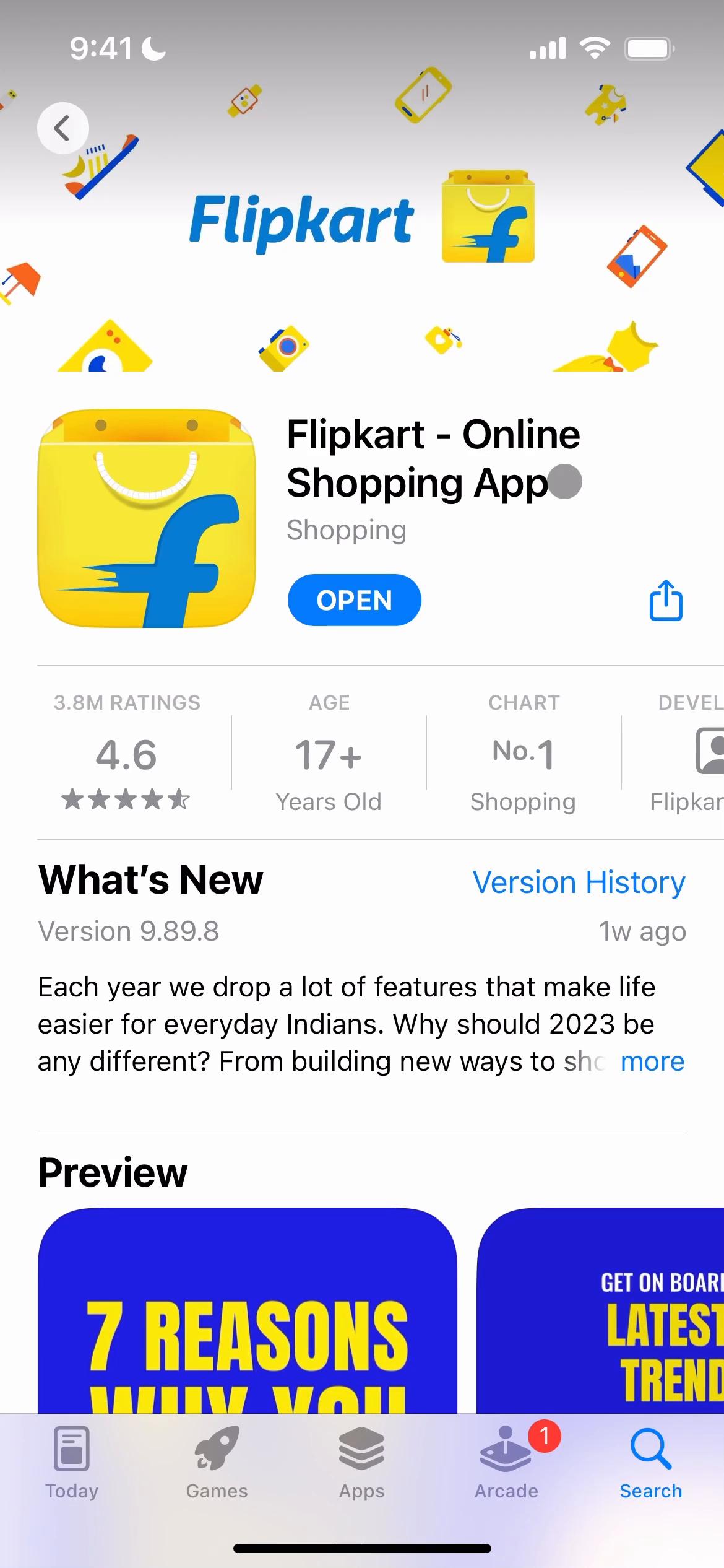 Screenshot of Onboarding on FlipKart