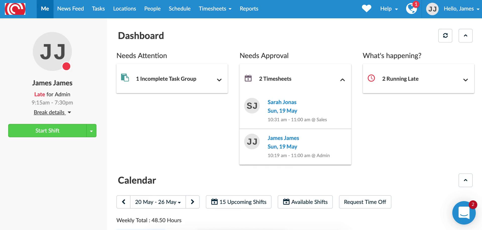 Approving time sheets on Deputy video screenshot