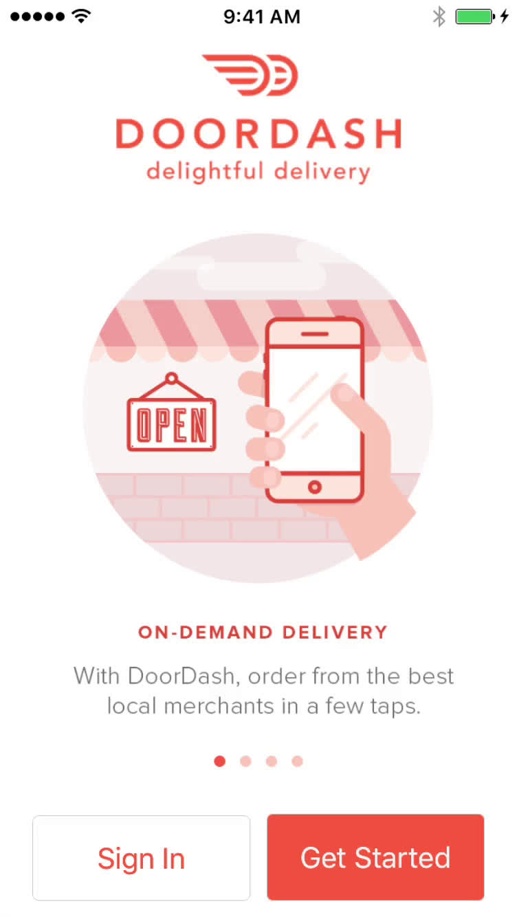 Ordering food on DoorDash video screenshot