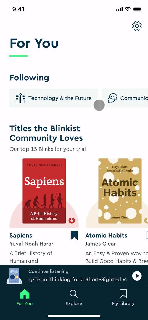 Reading on Blinkist video screenshot