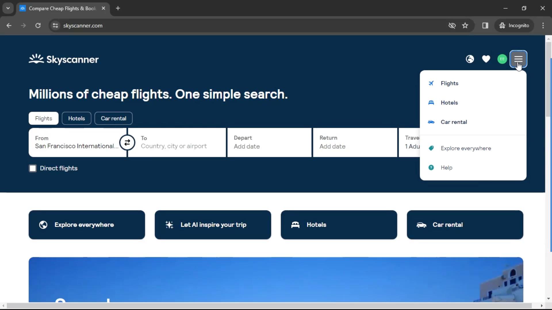 Help center on Skyscanner video screenshot