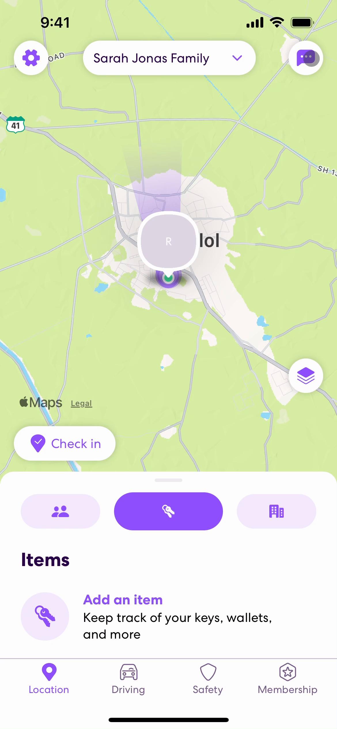 Chatting on Life360 video screenshot