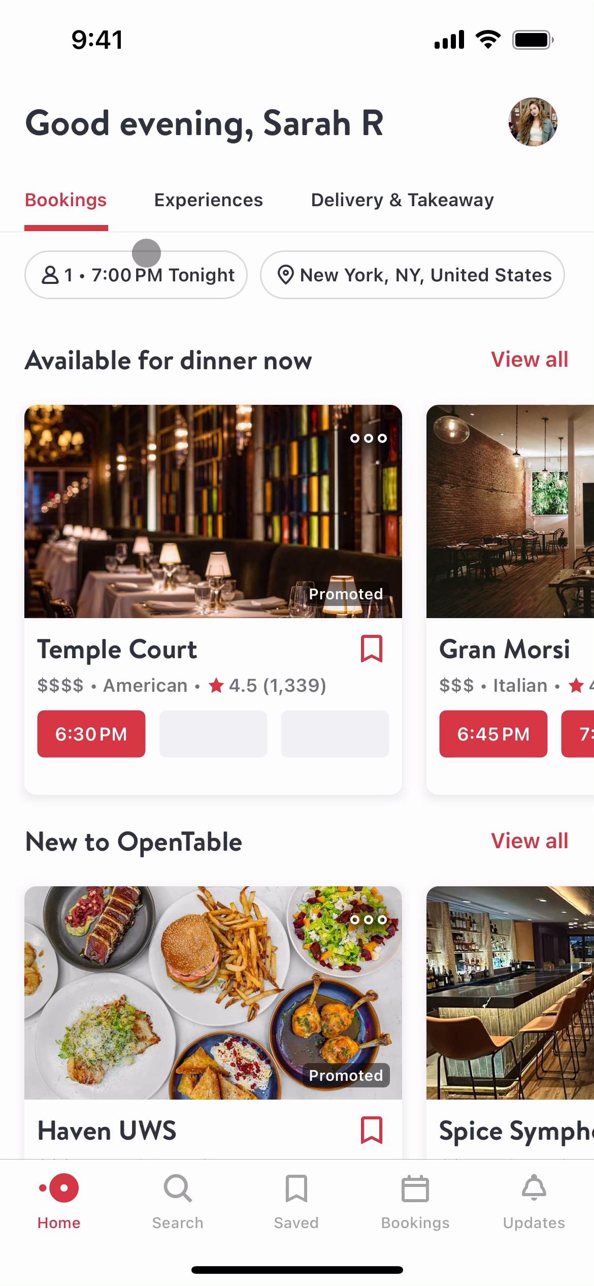 Filtering and sorting on OpenTable video screenshot