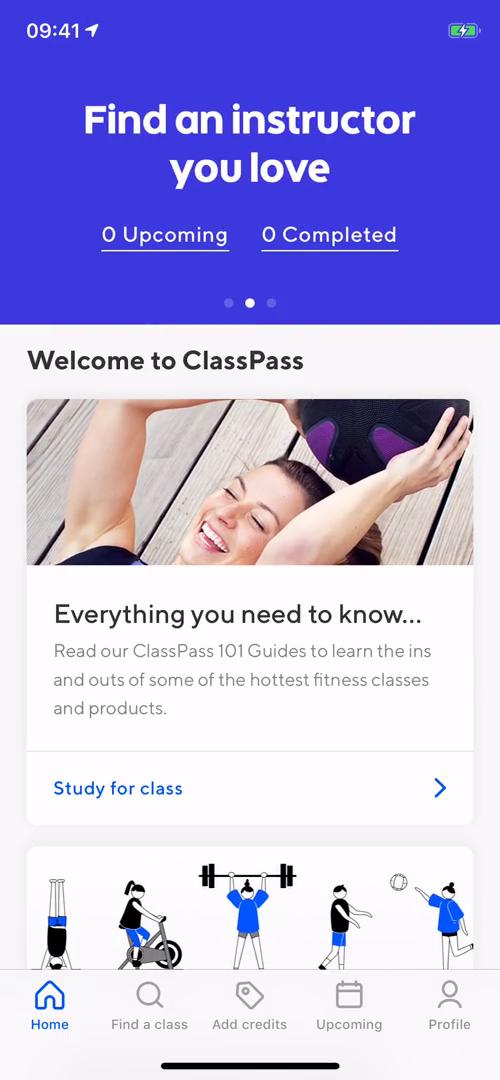 Booking a class on ClassPass video screenshot