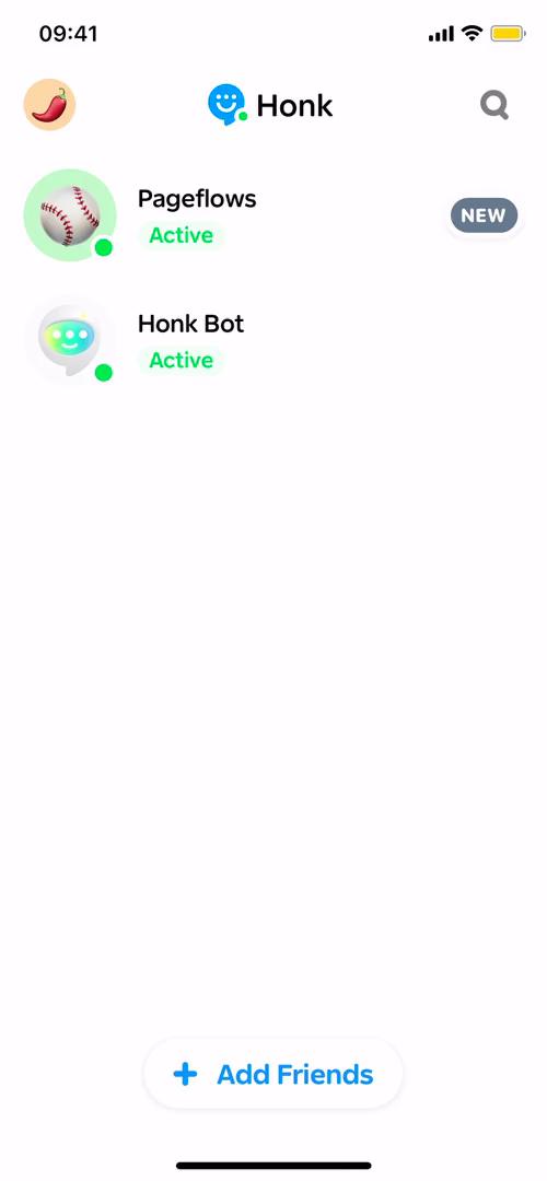 Screenshot of Chat on Honk