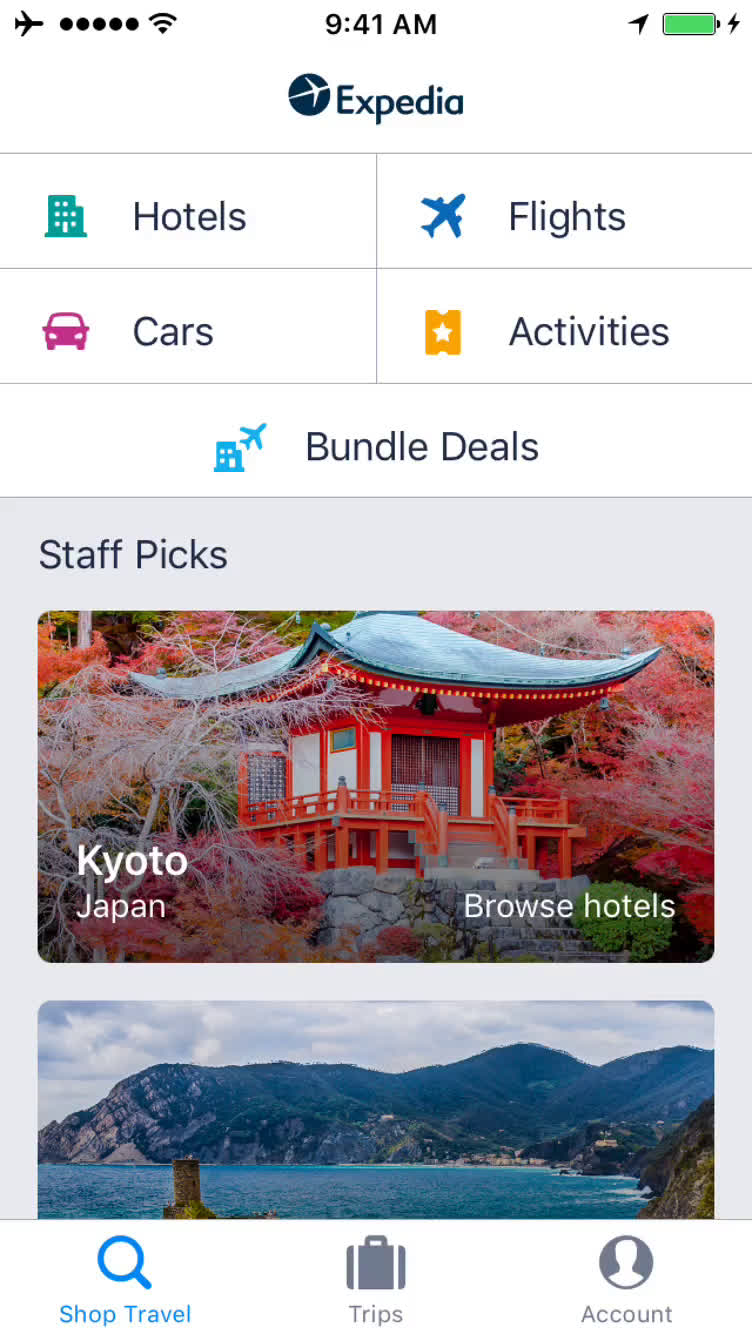 Finding hotels on Expedia video screenshot