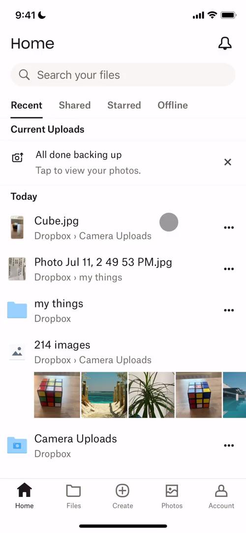 Managing files on Dropbox video screenshot